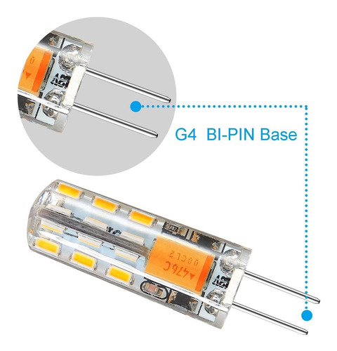 Rayhoo 10pcs Bulbo Led G4 Bi-pin Base Lámparas De Luz 1.5 Wa