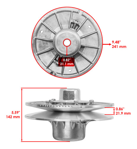 1323070 1323038 3211143 Secondary Clutch & Belt For Pola Cch
