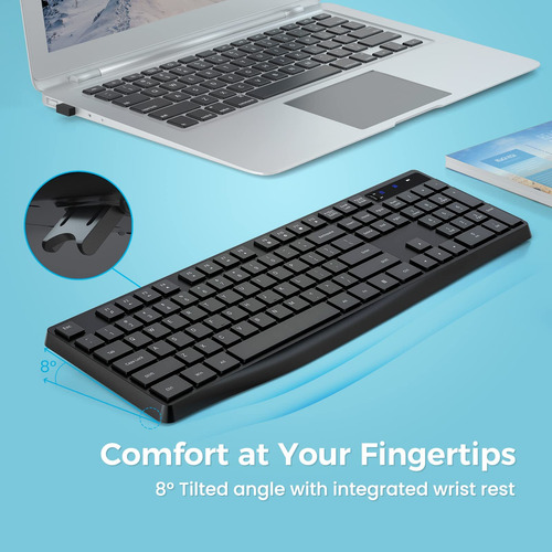 Teclado Inalámbrico Lovaky Mk98 2.4g Ergonómico De Tamaño Co