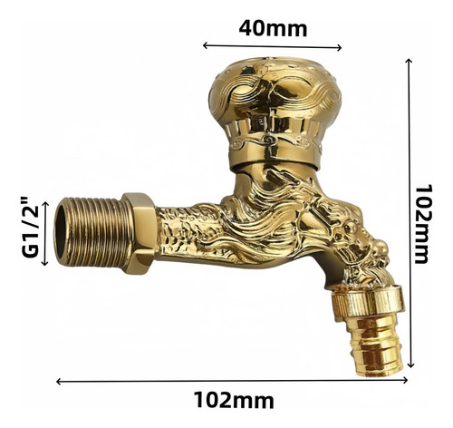 Grifo Universal Decorativo Vintage Para Lavadora