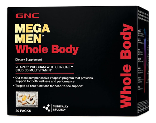 Gnc Mega Men Whole Body X 30 Paq - Unidad a $500