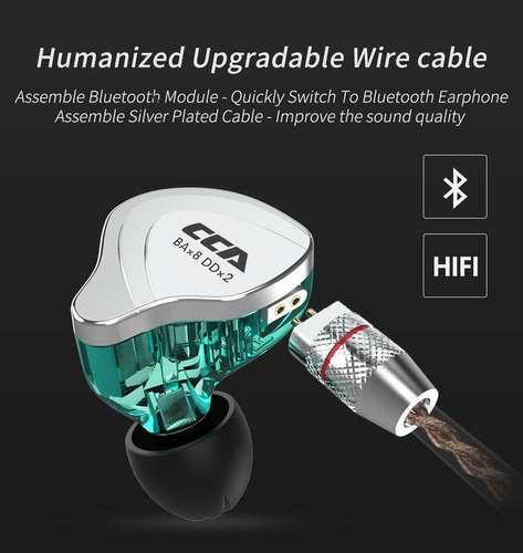 Auriculares Híbridos Con Monitor Intrauditivo Cca C10,...