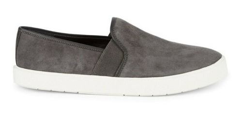 Vince. Slip On Tenis Gamuza 25.5 Piel Genuina Gris