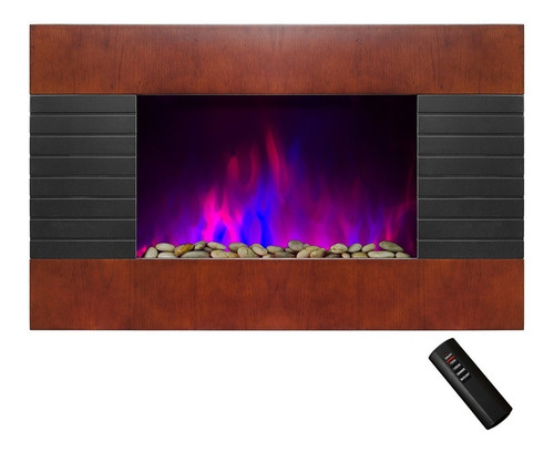 Chimenea Eléctrica De Pared Control Remoto Leds 36 Pulgadas