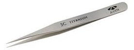 Titanium Precision Smooth Ultra-fine Tip 3c Twezers, 4.75 L