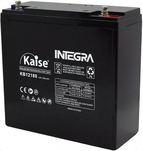 Bateria 12v 18a 18ah Alarma Recargable Grupo Electrogeno Ups