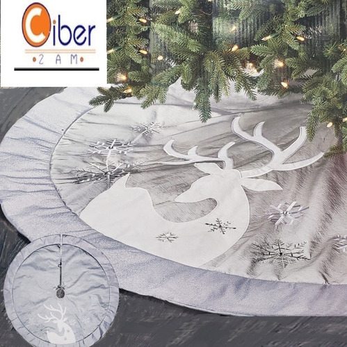 Pie De Arbol Navidad Color Plata 1.6 Mts Redondo Envio Xos