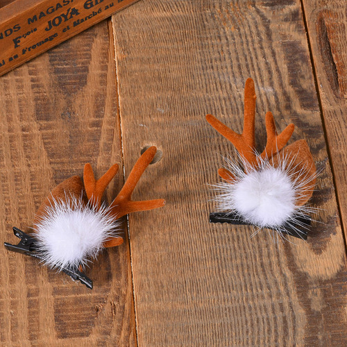 Diadema De Cuernos De Reno De Navidad, Pinzas Para El Pelo,