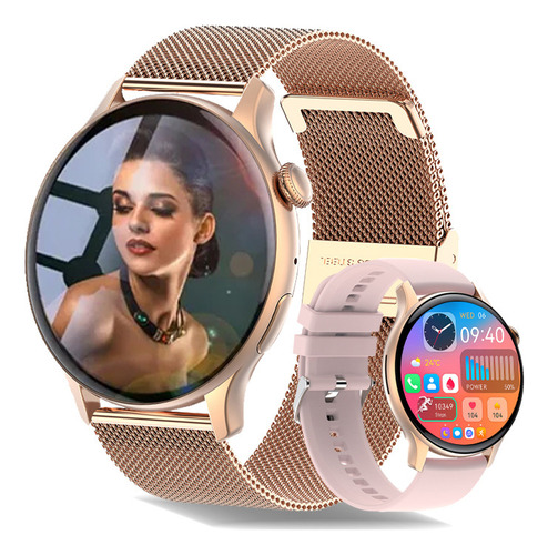 Amoled Reloj Inteligente Para Mujer Smartwatch Bluetooth Cal