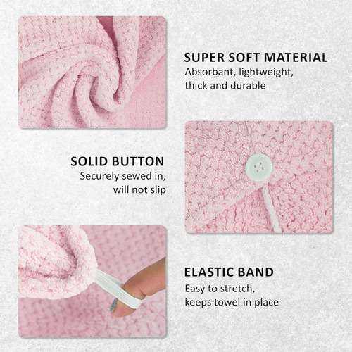 Toalla De Pelo De Microfibra Expressions En Rosa, 1 Pieza...