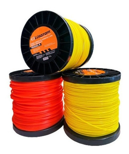 Imagen 2 de 4 de Tanza Desmalezadora Bordeadora Redonda 1kg 2,4mm Lusqtoff