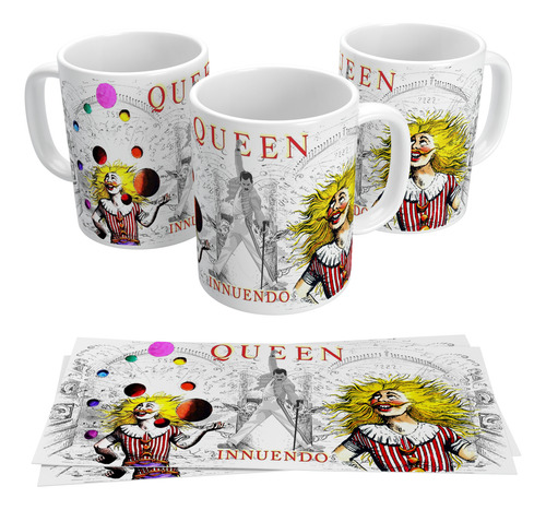 Taza Queen Innuendo Taza 03 Freddie Mercury Blanco