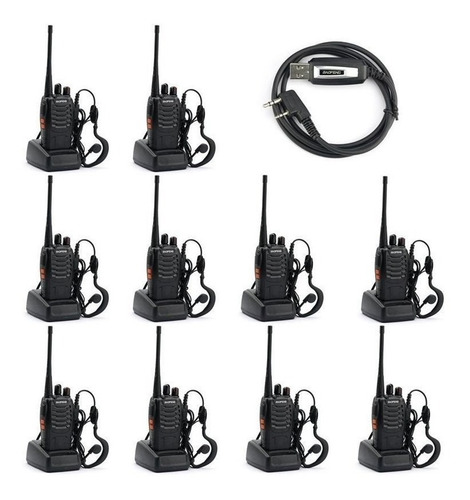 10 Diez Radios Baofeng Bf-888s + Cable Prog. * Envio Gratis*