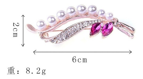 Broche Con Perlas Pin Grabado Con Cristal Austriaco Elegante