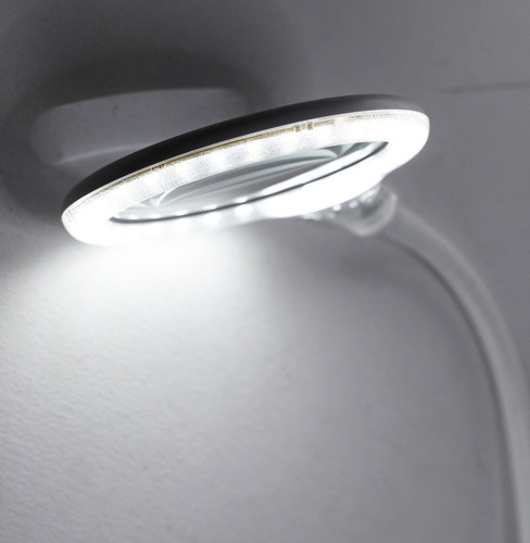 Imagen 9 de 10 de Lampara Luz Led Lupa C/ Mordaza Profesional Brazo Extensible
