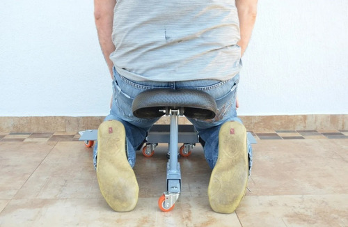 Imagem 3 de 4 de Carrinho Assento Piso Azulejista Pedreiro Ergonômico Banco