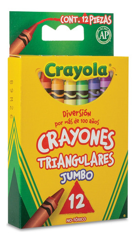 Kit De 3 Crayon Crayola Triangulares Jumbo C/12pz
