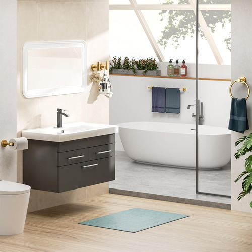 Juego De Hardware De Baño De Oro Cepillado De 5 Piezas, Jueg