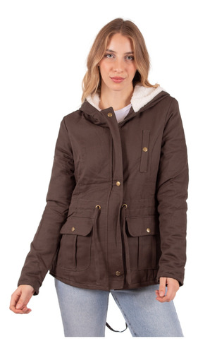 Campera Mujer Talles Grandes Especiales Parka Con Piel  