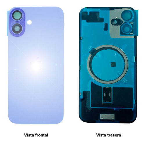 Tapa Trasera Compatible Con iPhone 16 Plus+ Cristales