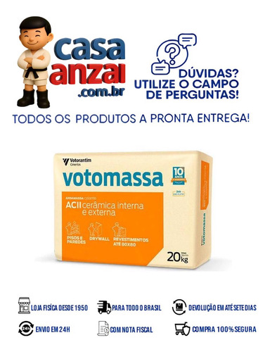 Kit Com 2 Argamassa Votomassa (acii) Ceramica Externa - 20k
