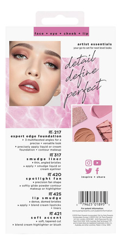 Conjunto De Brochas Para Maquillaje De 5 Piezas, Profesional