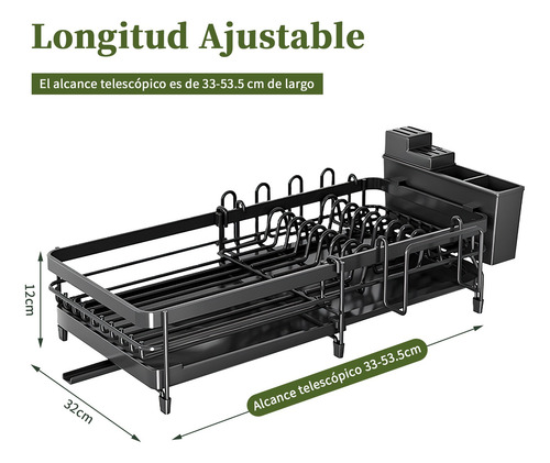 Escurridor De Trastes Expandible En Acero Inoxidable