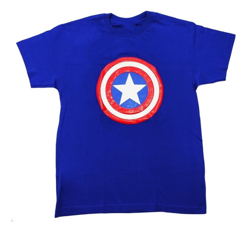 Camiseta Capitán América , Escudo , Avengers Marvel , Azul 