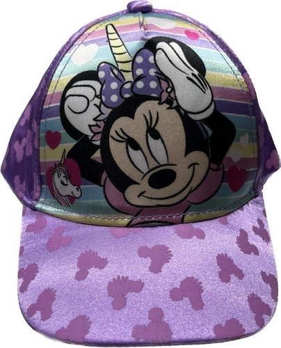 Gorra Visera Infantil Minnie Mouse Unicornio Unicorn Violeta