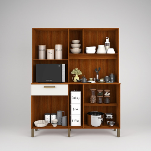 Armário Jade Cozinha Mdf Resistente E Compacto10 Portas Cor Verde