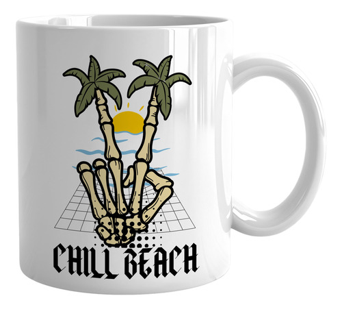 Taza Chill Beach Calavera