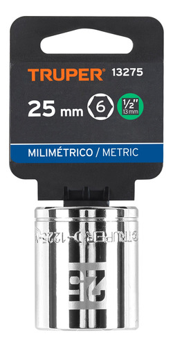 Dado 6 Puntas Cuadro 1/2 De 25mm Truper 13275