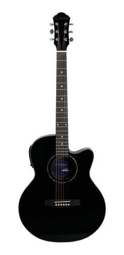 La Sevillana Fo-300ceq Guitarra Electroacústica Abeto Negra