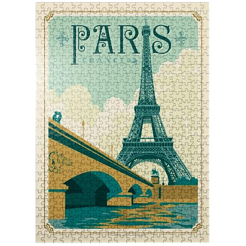 France: Paris, Vintage Poster - Premium 500 Piece Jigsaw Puz