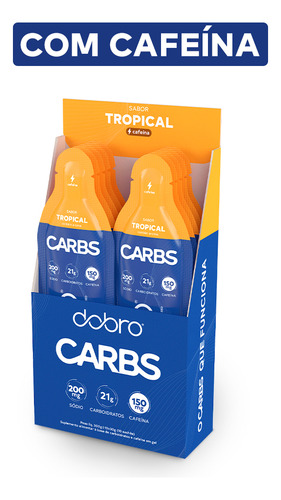 Carbs Gel Dobro Sabor Neutro Fresh Com Cafeína