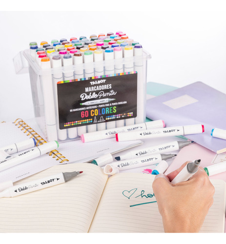 Marcador Talbot Artistico Doble Punta Box X 80 Triangular