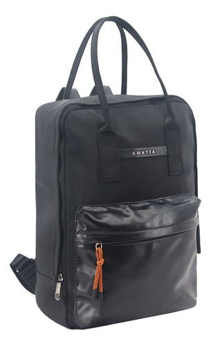 Mochila Amayra Amplia Universitaria Cómoda Diaria Color Negro C25531