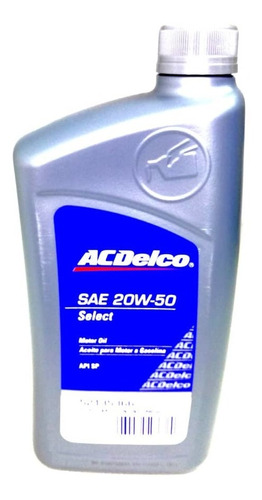 Aceite Motor 20w50 Sae 20w 50 Mineral Acdelco Tienda Fisica
