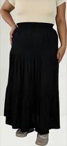 Comprar Falda Lino Larga Color Negro - Marca Daring Woman
