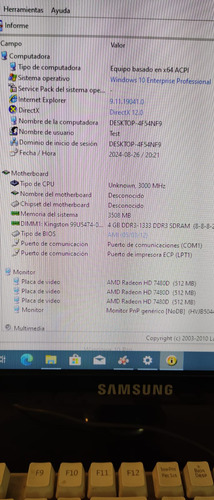 Pc Amd A4-4000 8gb, 250gb Hdd Excelente Oficina O Comercio (Usado)