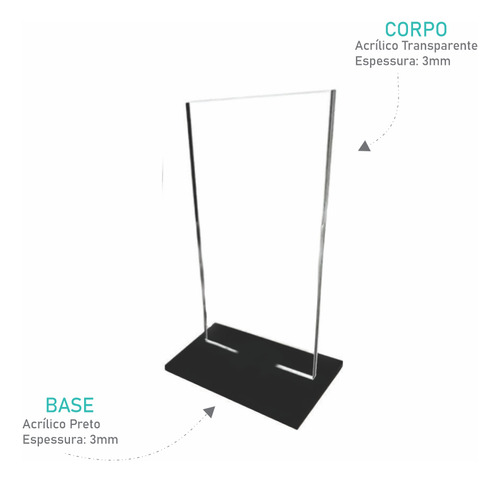 8 Troféu Acrílico Cristal Sem Personalização Liso 15x10cm