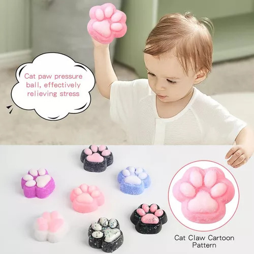 Nuevo Juguetes For Gatos Squishy Cat Paw Squee