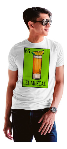 Camiseta Cuello Redondo Hombre De Loteria El Mezcal