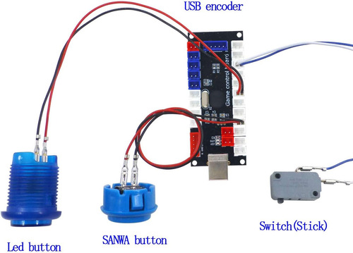 Controlador De Juegos Arcade Zero Delay 2 To Usb Encoder