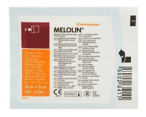 Melolin Curativo Absorvente Não Aderente 5cmx5cm - Kit C/ 10