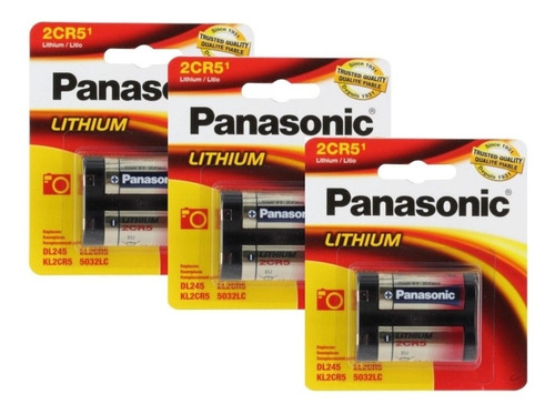 Set 3 Baterias 2cr5 Panasonic 6v Litio 10% Off