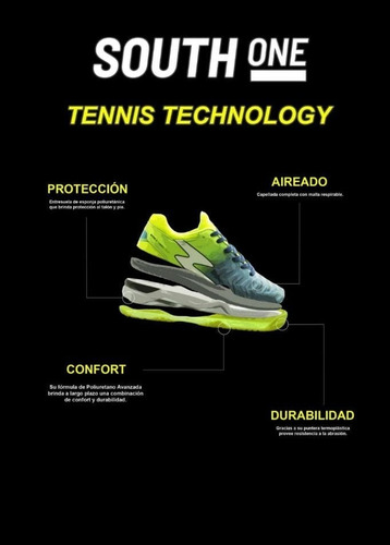 Imagen 6 de 10 de Zapatillas Tenis Padel Handball Squash Voley All Court South