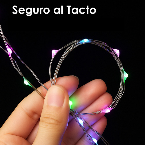 Luz Guirnalda Led Alambre De Cobre 1m X10und Intermitente Frio 1m