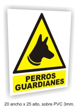 Señal Cuidado Perros Guardianes Aviso Letrero Señalización