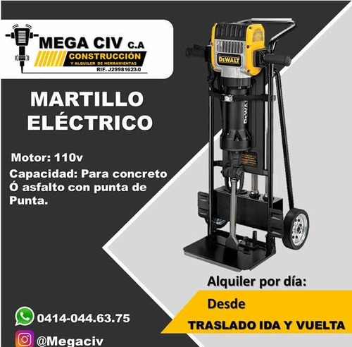 Alquiler De Martillo Eléctrico Dewalt Y Cortadora , Ranita